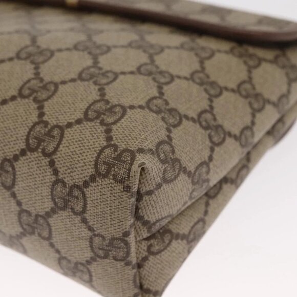 GUCCI GG Supreme Shoulder Bag PVC Beige Gold - Picture 10 of 16